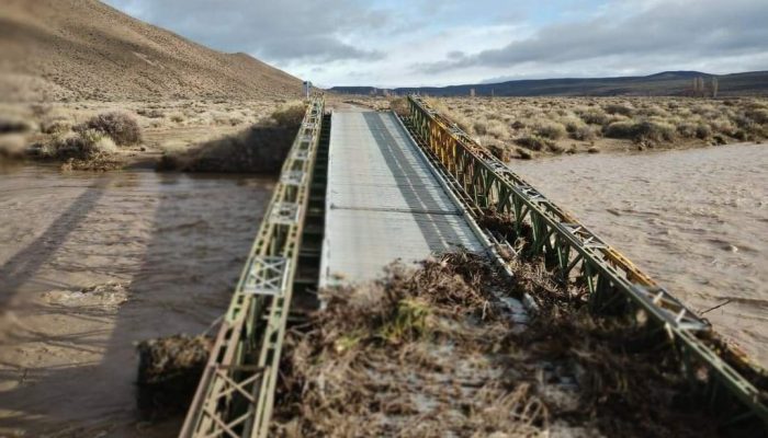 Río Chico: colapsó el puente de la Ruta 6